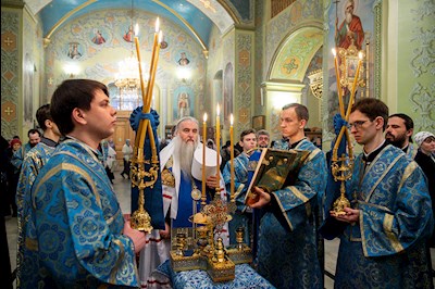 Всенощное бдение в храме Покрова Пресвятой Богородицы г. Саратова