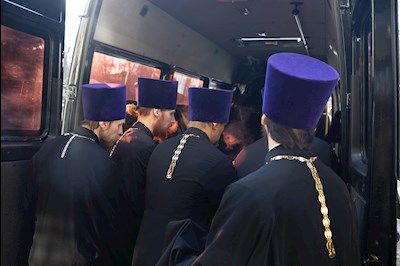 Завершилось пребывание саратовских святителей в крестовом храме епархиального управления