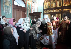 Божественная литургия в Крестовоздвиженском храме г. Хвалынска
