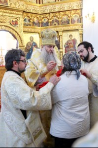 Божественная литургия в храме во имя святого великомученика Георгия Победоносца города Саратова