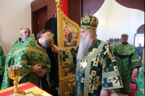 Божественная литургия в храме блаженной Ксении Петербургской г. Саратова на территории ИТК УШ-382/33