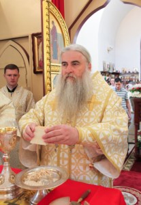 Божественная литургия в саратовском храме святителя Луки Исповедника, архиепископа Симферопольского