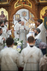 Божественная литургия в храме во имя святого равноапостольного великого князя Владимира г. Саратова