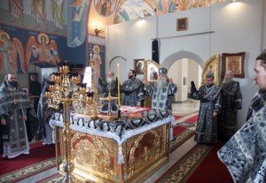 Литургия Преждеосвященных Даров в Свято-Никольском мужском монастыре г.Саратова