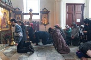 Литургия Преждеосвященных Даров в храме в честь иконы Божией Матери «Утоли моя печали» г. Саратова