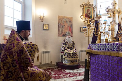 Божественная литургия в храме в честь иконы Божией Матери «Всех скорбящих Радость» г. Саратова