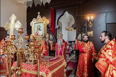 Божественная литургия в храме в честь иконы Божией Матери «Всех скорбящих Радость» г. Саратова