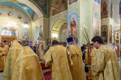 Всенощное бдение в храме Покрова Пресвятой Богородицы г. Саратова