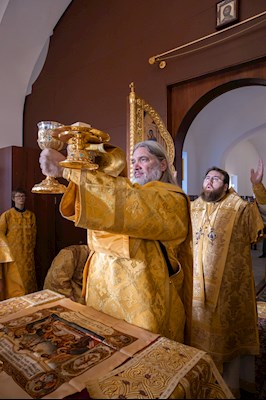 Митрополит Игнатий совершил Божественную литургию в храме святителя Николая Японского г. Саратова