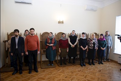 Завершилось пребывание саратовских святителей в крестовом храме епархиального управления