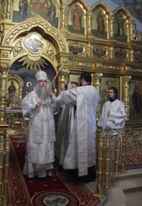 Крещальная литургия в Свято-Троицком соборе Саратова