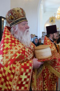 Божественная литургия в Свято-Троицком кафедральном соборе Вольска