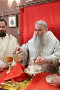 Божественная литургия в храме во имя святителя Тихона, епископа Воронежского, Задонского чудотворца г. Саратова