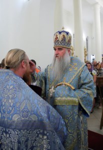 Всенощное бдение с чином Погребения Божией Матери в Свято-Троицком кафедральном соборе г. Вольска