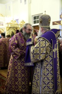Всенощное бдение на Архиерейском подворье – храме во имя преподобного Серафима Саровского г.Саратова