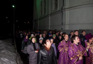 Утреня Великой Субботы с Чином погребения в храме в честь Сошествия Святого Духа г. Саратова