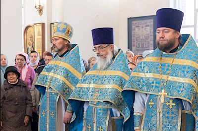 Божественная литургия в храме в честь Казанской иконы Божией Матери г. Саратова