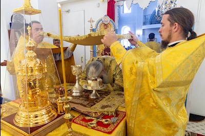 Божественная литургия в Петропавловском храме г. Аткарска