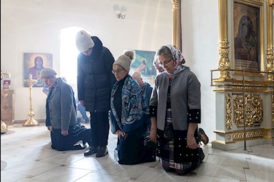 Литургия Преждеосвященных Даров в храме в честь Покрова Пресвятой Богородицы г. Покровска (Энгельса)