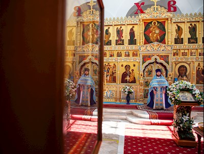 Божественная литургия в Свято-Алексиевском женском монастыре г. Саратова