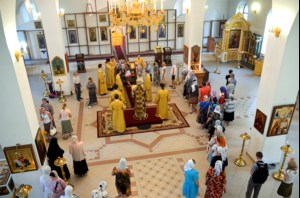 Всенощное бдение в храме в честь Рождества Христова г. Саратова