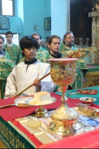 Божественная литургия в храме Сошествия Святого Духа г. Саратова