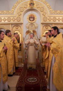 Божественная литургия на Архиерейском подворье — храме святых равноапостольных Кирилла и Мефодия при СГУ