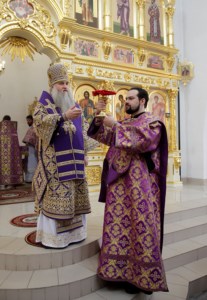 Божественная литургия в храме во имя святого благоверного князя Александра Невского г.Ртищево