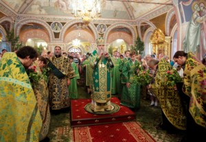 Всенощное бдение в Свято-Троицком кафедральном соборе г. Саратова