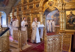 Божественная литургия и крещение оглашенных в Свято-Троицком кафедральном соборе Саратова