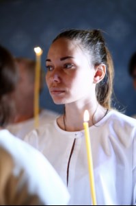Крещальная литургия в Свято-Троицком соборе Саратова
