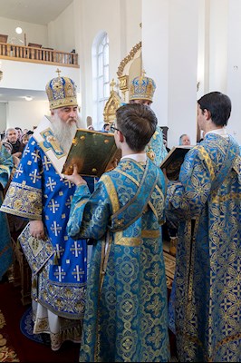 Божественная литургия в храме в честь Казанской иконы Божией Матери г. Саратова