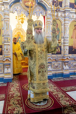 Божественная литургия в Петропавловском храме г. Аткарска