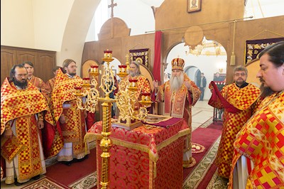 Божественная литургия в храме Воскресения Христова г. Саратова