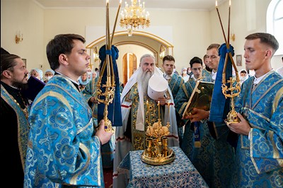 Всенощное бдение в храме в честь Казанской иконы Божией Матери р.п. Татищево