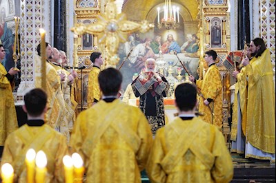 Митрополит Игнатий принял участие в Божественной литургии в день 14-й годовщины интронизации Патриарха Кирилла