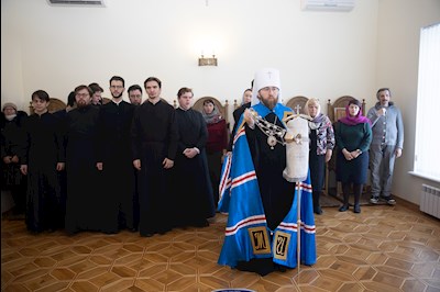 Завершилось пребывание саратовских святителей в крестовом храме епархиального управления