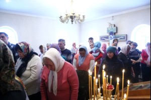 Божественная литургия в храме в честь иконы Божией Матери «Скоропослушница» г.Шиханы Вольского района