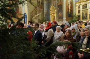 Великая Рождественская вечерня в храме в честь Покрова Пресвятой Богородицы г. Саратова