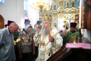 Всенощное бдение в Свято-Сергиевском женском монастыре села Алексеевка Базарно-Карабулакского района