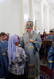 Всенощное бдение с чином Погребения Божией Матери в Свято-Троицком кафедральном соборе г. Вольска