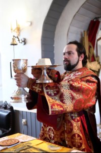 Божественная литургия в храме в честь Рождества Христова с. Вязовка Татищевского района