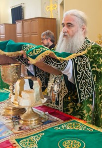 Божественная литургия в храме в честь Покрова Пресвятой Богородицы г.Саратова