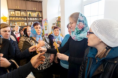 Великое освящение храма Сорока Севастийских мучеников г. Саратова и Божественная литургия в новоосвященном храме