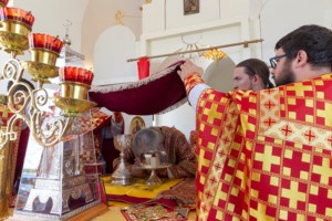 Божественная литургия в храме в честь Воскресения Христова с. Ивано-Языковка Аткарского района