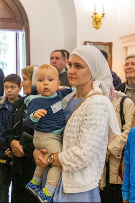 Божественная литургия в храме во имя пророка Божия Илии на Ильинской площади г. Саратова