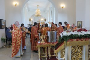 Божественная литургия в Свято-Троицком кафедральном соборе Вольска