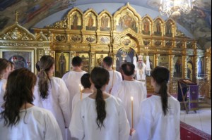 Крещальная литургия в Свято-Троицком кафедральном соборе г. Саратова