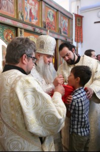 Божественная литургия в храме во имя святителя Тихона, епископа Воронежского, Задонского чудотворца г. Саратова