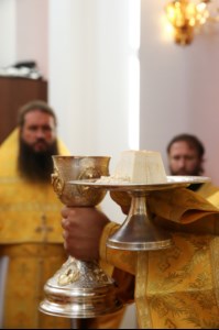Божественная литургия в храме в честь Нерукотворного Образа Спасителя г. Саратова